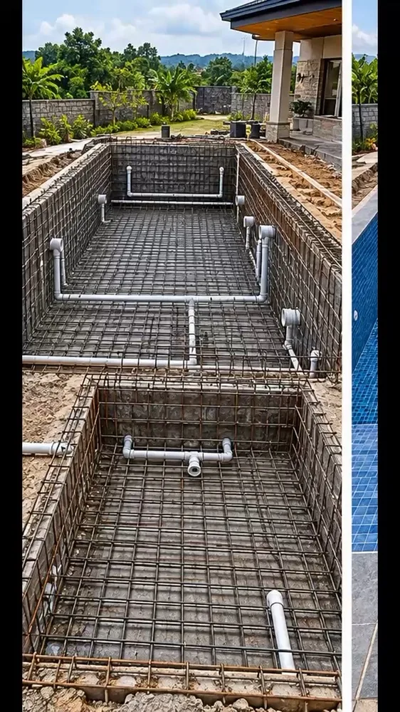 Pool reinforcement site video
